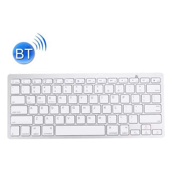 BK-3001 Bluetooth draadloos 78 toetsen ultradun toetsenbord voor Windows / iPad / iPhone (zilver)