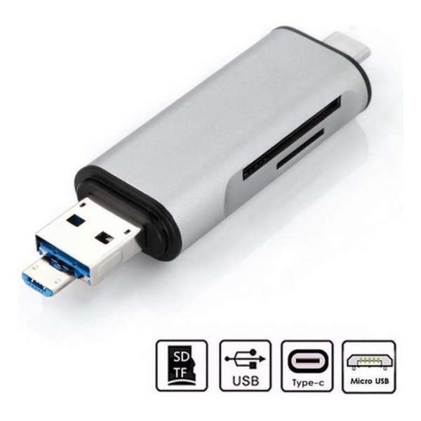 USB-C Type C/USB 3.0/Micro USB/OTG TF SD MS kaart lezer voor Macbook 12 inch