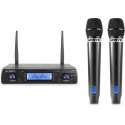 Draadloze microfoon - Vonyx WM62 draadloze microfoons - 16 kanaals - UHF - 2x handmicrofoon