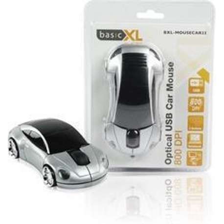 BasicXL BXL-MOUSECAR32 Optische USB Automuis - Zilver