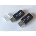 Twee stuks Micro-SD cardreader USB 2.0, zwart