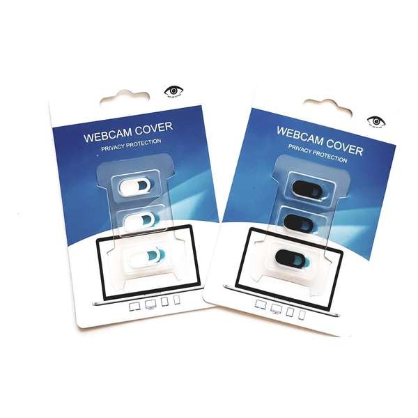 Universeel set van 6 Webcam cover Wit, Anti-Spy, alle Laptops en Tablet