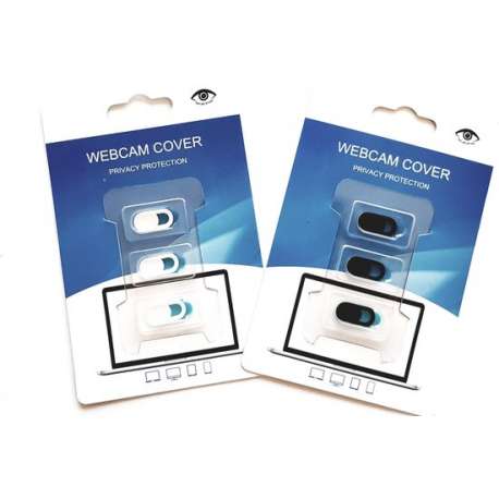 Universeel set van 6 Webcam cover Wit, Anti-Spy, alle Laptops en Tablet