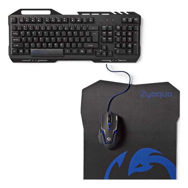 Nedis gaming set - toetsenbord muis en muismat