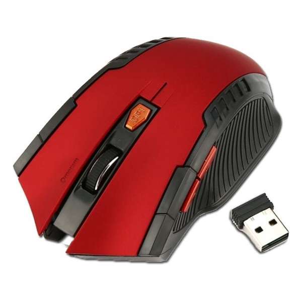 Draadloze USB gaming muis - Rood