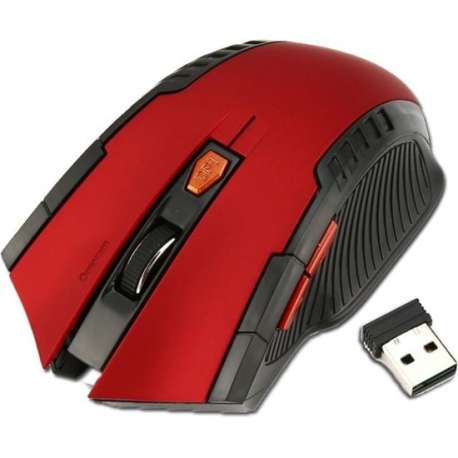 Draadloze USB gaming muis - Rood