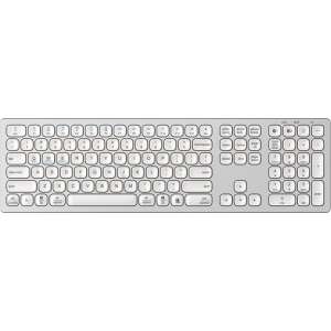 Maxxions® Draadloos Aluminium Toetsenbord met Numpad - V3 - Macbook laptop toetsenbord - Wit Zilver