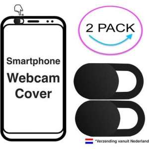 2x Webcam Cover | Voor Apple iPhone 8 Plus| Camera Privacy Bescherming | 2 Pack Zwart