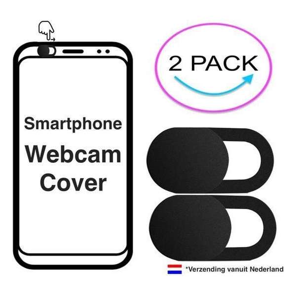 2x Webcam Cover | Voor Apple iPhone 8 Plus| Camera Privacy Bescherming | 2 Pack Zwart