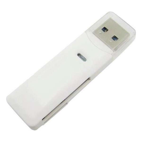 USB 3.0 (Micro) SD Cardreader Adapter / Kaartlezer Slim (Wit)