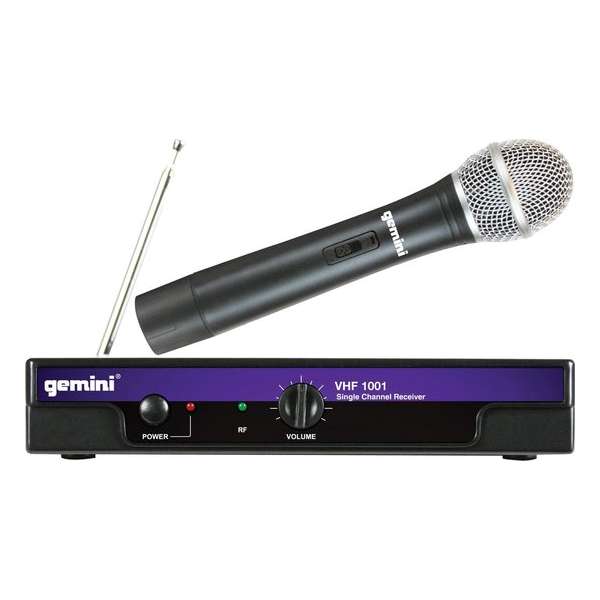 Gemini VHF-1001M Stage/performance microphone Draadloos Zwart