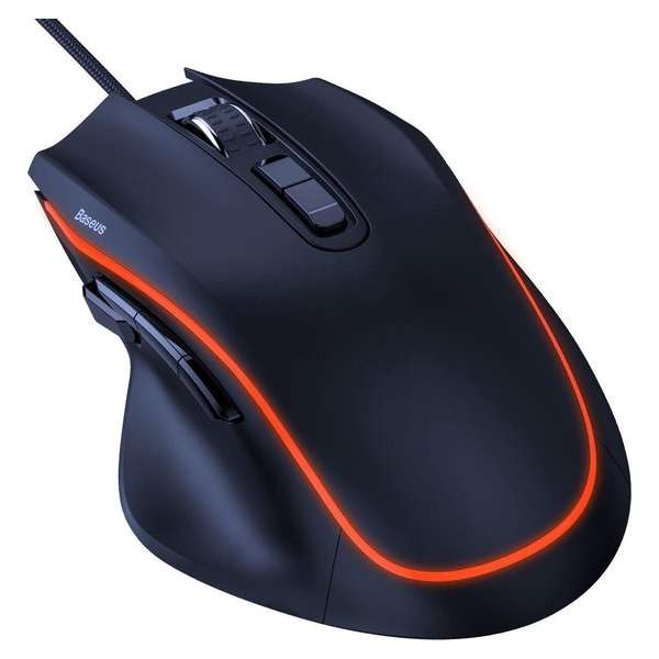 Baseus GAMO - Game Muis met Draad - Gaming Mouse - Optisch Gaming Muis - 6400 DPI - 9 Programmeerbare knoppen