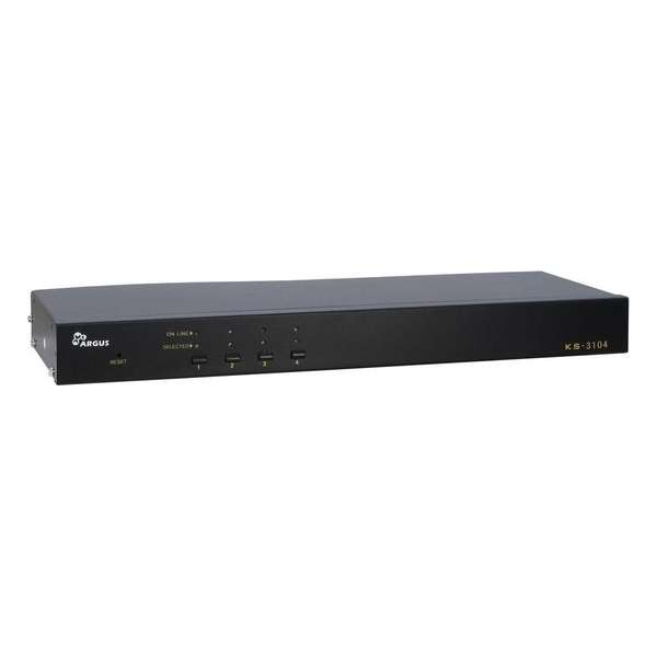 Inter-Tech KVM KS-3104 KVM-switch Rack-montage Zwart