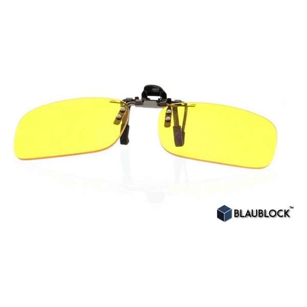 BlauBlock Clipon - Maat M - Computerbril - Beeldschermbril die blauw licht blokkeert