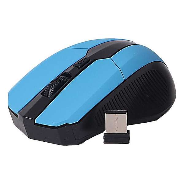 Weibo Optical mouse – Draadloze muis voor de computer 2.4GHz – Blauw