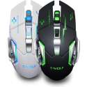 DrPhone M1 Draadloze Gaming Muis - Oplaadbare Wireless - LED - USB Optische Ergonomische - DPI Schakelaar Muis – Wit