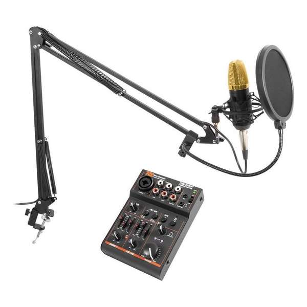 Studiomicrofoon voor pc / laptop - Vonyx CMS400B studiomicrofoon met broadcast arm, shockm