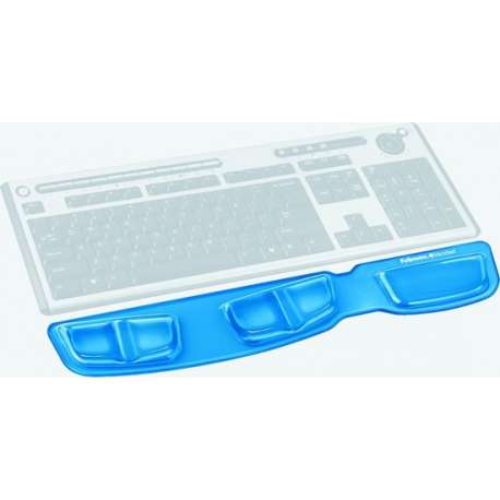 Fellowes Muismat polssteun toetsenbord - Health-V Crystal gel blauw