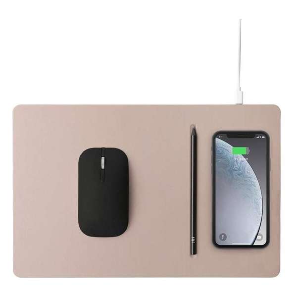 POUT HANDS3 PRO Fast Wireless Charging Mouse Pad Cream