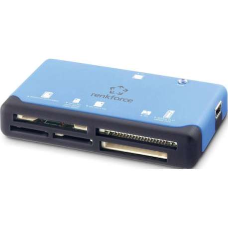 Renkforce CR17e Externe geheugenkaartlezer USB 2.0 Blauw