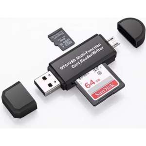 Multifunctionele card reader - 4 in 1 - USB - Card reader/writer