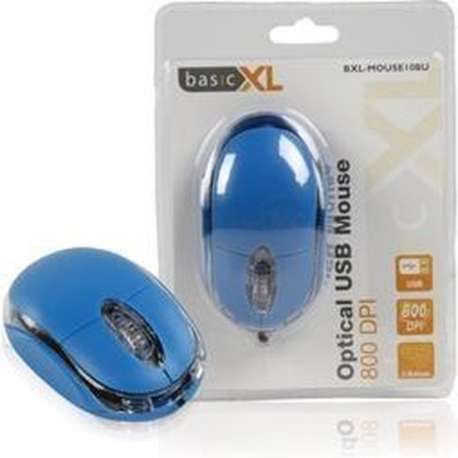 basicXL BXL-MOUSE10BU muis USB Type-A Optisch 800 DPI