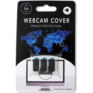 Webcam cover 3 stuks (zwart) privacy protector ultra compact – ultra dun - voor laptop – gsm – tablet.