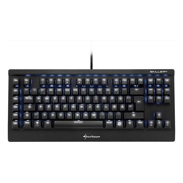 Sharkoon Skiller Mech SGK2 toetsenbord USB Amerikaans Engels Zwart, Blauw