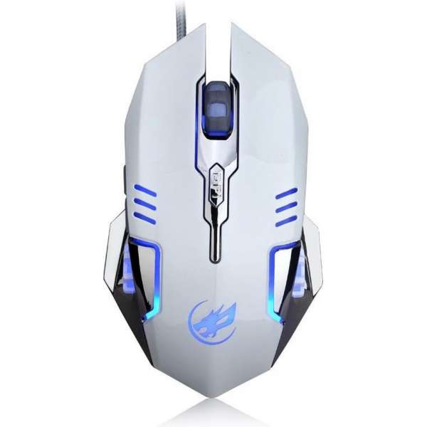 7D Gaming Muis | 1000 DPI | Ergonomische Game muis | LED Game Verlichting | USB bedraad |Wit