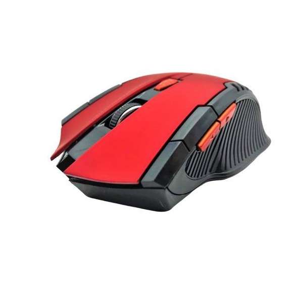 Draadloze 2.4ghz 6D Optische Mini Muis Rood