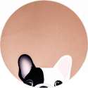 Moodadventures | Muismatten | Muismat Rond French Bulldog | 20 x 20 cm.