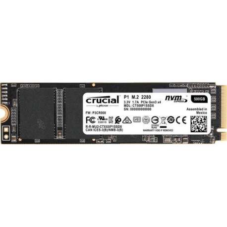 Crucial P1 M.2 500 GB PCI Express 3.0 NVMe