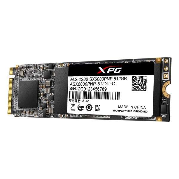 XPG SX 6000 Pro internal solid state drive M.2 512 GB PCI Express 3.0 3D TLC NVMe