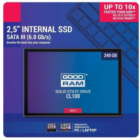 SSD Goodram CL00 240GB ( 500MB/s Read 320MB/s)