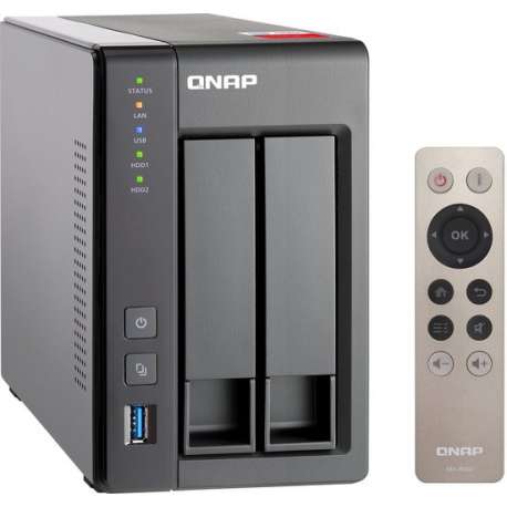 Qnap Turbo Station TS-251+ 2GB RAM - NAS - 0TB - Zwart