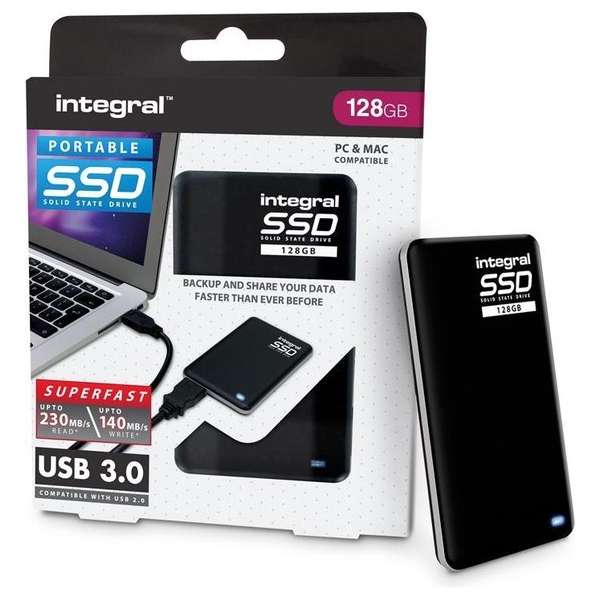 Integral Portable Solid State Drive - SSD - 128GB - USB 3.0