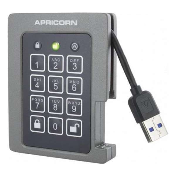 Apricorn Padlock - FIPS validated, 1TB SSD USB 3.0