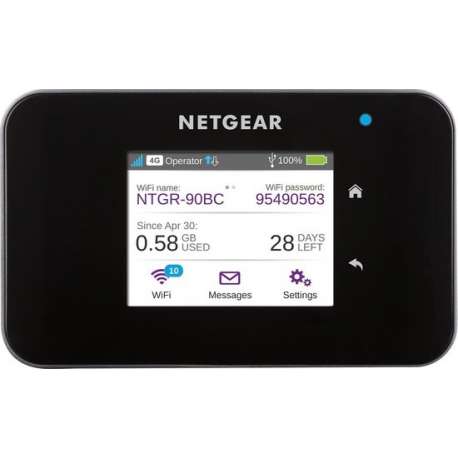 Netgear AirCard 810S - Mobile Hotspot - Mifi Router - Wifi Router - 15 apparaten tegelijkertijd - werkt met 4G SIM-kaart