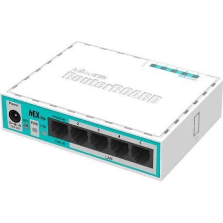 Mikrotik hEX lite bedrade router Wit