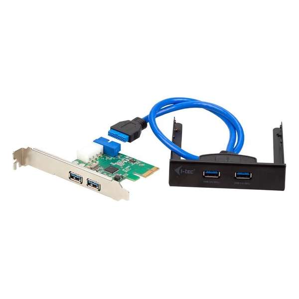 i-tec PCE22U3EXT interfacekaart/-adapter USB 3.2 Gen 1 (3.1 Gen 1) Intern