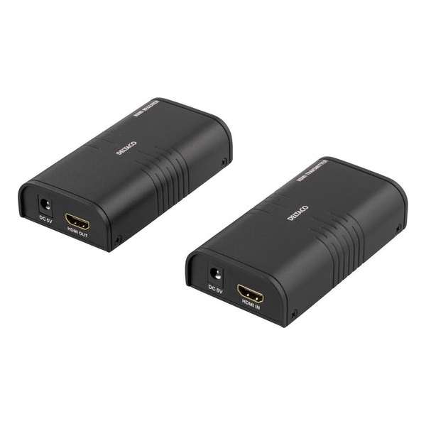 Deltaco HDMI-221 HDMI Extender set over Ethernet CAT6 120 meter 1080p HDCP 1.2 pass-through