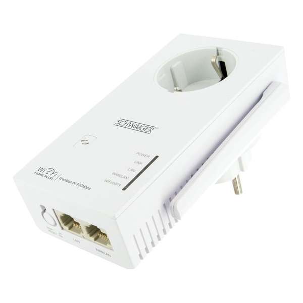 Schwaiger PLC 541 W Powerline Wifi Adapter 500 MBPS