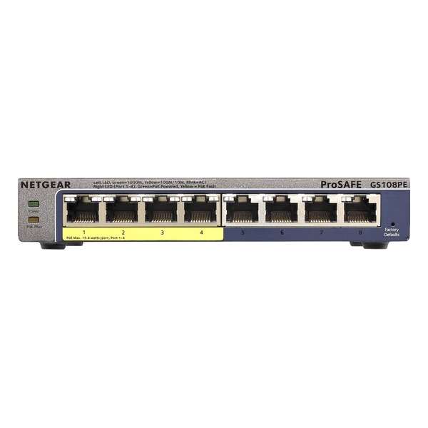 Netgear ProSafe GS108PE - Netwerk Switch - v3 - Smart managed