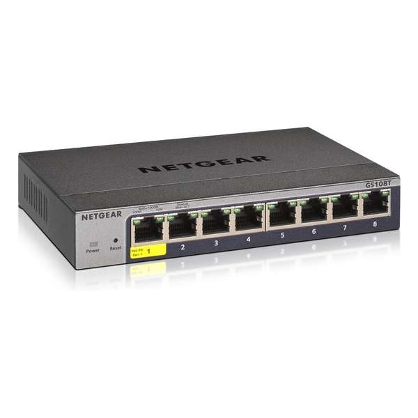 Netgear GS108Tv3 Managed L2 Gigabit Ethernet (10/100/1000) Grijs