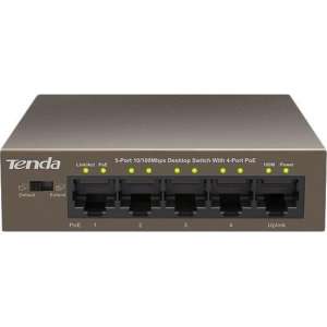 Tenda TEF1105P netwerk-switch Managed Fast Ethernet (10/100) Bruin Power over Ethernet (PoE)