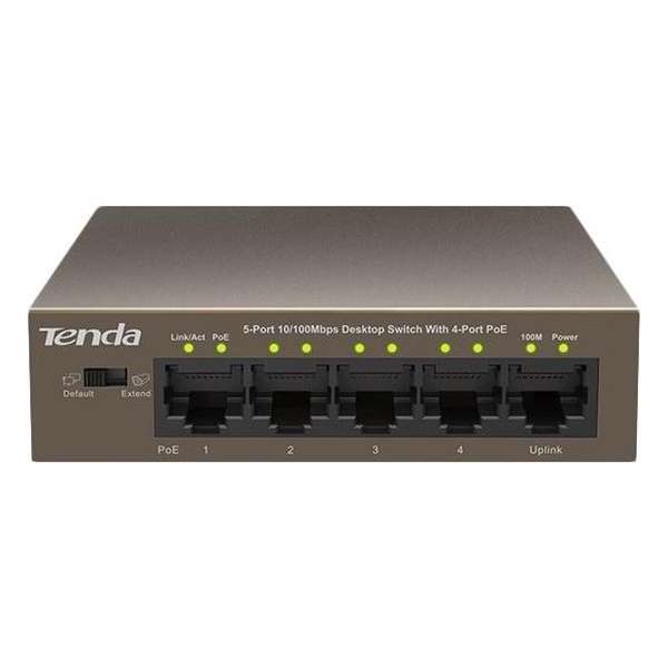 Tenda TEF1105P netwerk-switch Managed Fast Ethernet (10/100) Bruin Power over Ethernet (PoE)