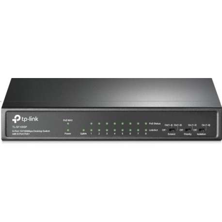 TPL-Link TL-SF1009P - Netwerk Switch - 8 poorten