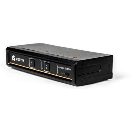 Vertiv Avocent SwitchView Desktop-KVM met 2 poorten, HDMI, audio, VK