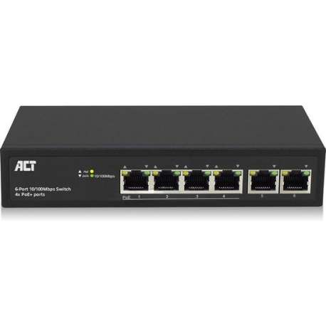 ACT AC4430 netwerk-switch Managed Fast Ethernet (10/100) Zwart Power over Ethernet (PoE)