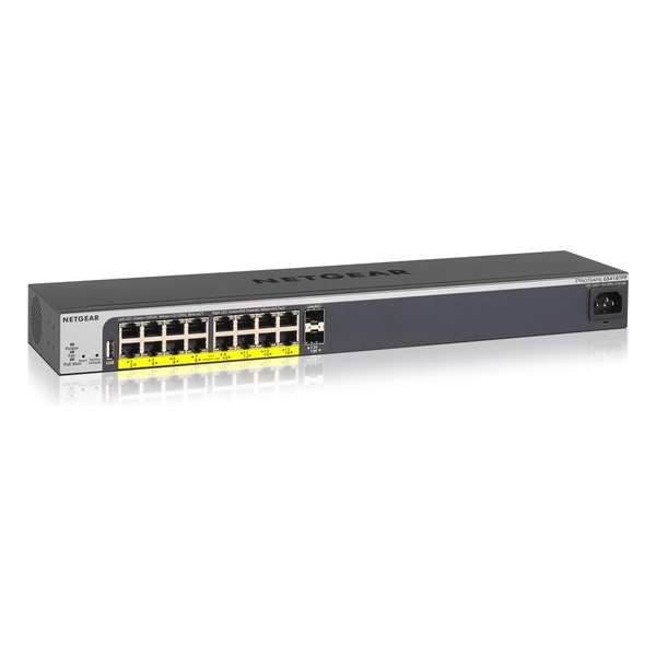 Netgear GS418TPP - Managed Switch - 16 poorten